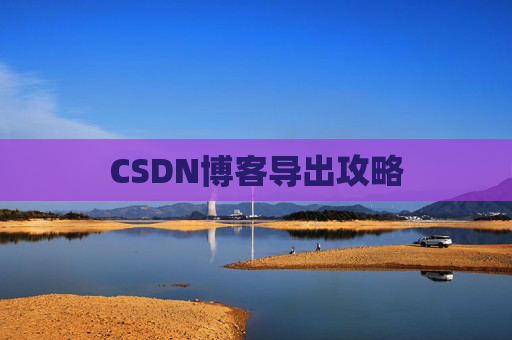 CSDN博客导出攻略
